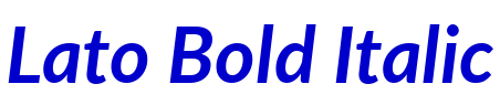 Lato Bold Italic font